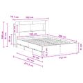 vidaXL Posteľový rám s úložným priestorom a čelom Biela 150 x 200 cm