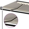 vidaXL Automatická markíza, LED a senzor vetra 400x350 cm, krémová