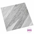 vidaXL Podlahové dosky Biely 5,11 m² 55 ks PVC