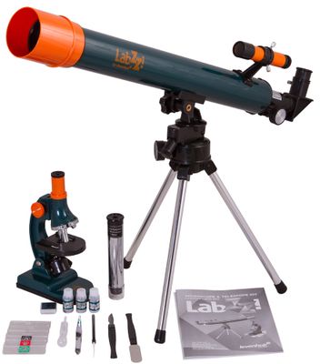 Súprava mikroskopu a astronomického ďalekohľadu Levenhuk LabZZ MT2