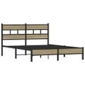 vidaXL Posteľný rám bez matraca dub sonoma 140x190 cm kompozitné drevo