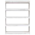 vidaXL Knižnica/deliaca stena biela 100x30x135,5 cm masívna borovica