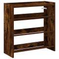 vidaXL Regál na topánky dymový dub 60x25x62 cm spracované drevo