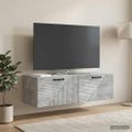 vidaXL Nástenná TV skrinka Nástenný Betónovo sivá 98 x 41 x 30 cm
