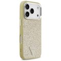 Puzdro Guess Glitter Triangle Logo MagSafe pre iPhone 17 Pro zlaté