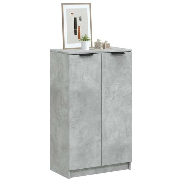 vidaXL Botník betónovo sivý 59x35x100,5 cm spracované drevo