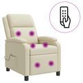 vidaXL Masážne relaxačné kreslo Krémová Umelá koža