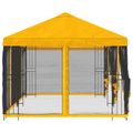vidaXL Altánok so stenami 6 x 3 m Žltá Polyester a oceľ 190 gsm