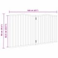 vidaXL Brána pre psa skladacia 2 panely biela 160 cm topoľové drevo