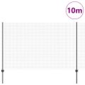 vidaXL Zvarené pletivo s podperami 10 x 1,6 m PVC potiahnutá oceľ Sivá