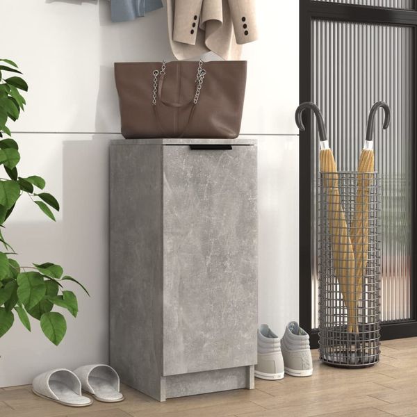vidaXL Botník betónovo sivý 30x35x70 cm spracované drevo