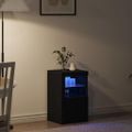 vidaXL LED komoda 41 x 37 x 67 cm Kompozitné drevo Čierny dub