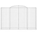 vidaXL Oblúkové gabiónové koše 15 ks 300x50x180/200cm pozink. železo