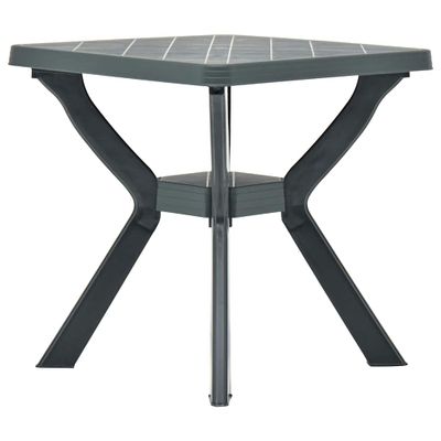 vidaXL Bistro stolík, zelený 70x70x72 cm, plast