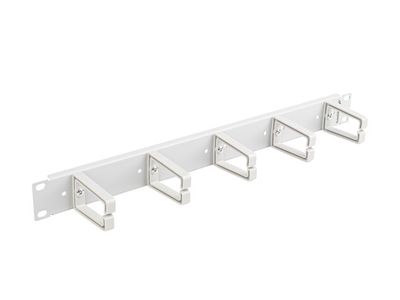 19'' Panel na správu káblov s 5 plastovými držiakmi 1U typ b šedý lanberg