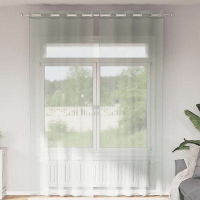vidaXL Voálové závesy s priechodkami 2 ks svetlosivé 140x260 cm