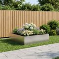 vidaXL Záhradný kvetináč Strieborná 100 x 100 x 30 cm