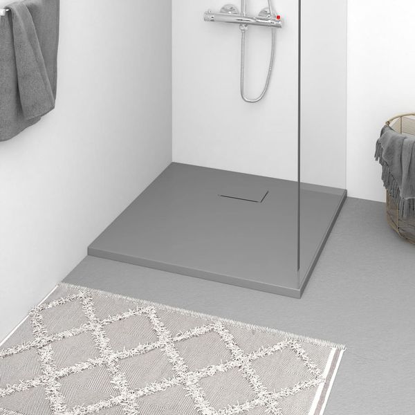 vidaXL Sprchová vanička SMC sivá 90x90 cm