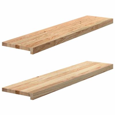 vidaXL Okenný parapet 2 ks 110x25x2 cm neošetrený dubový masív
