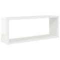 vidaXL Nástenné police 2 ks, lesklé biele 60x15x23cm, kompozitné drevo