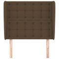 vidaXL Čelo postele so záhybmi tmavohnedé 103x23x118/128 cm látka