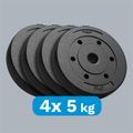 Sada bitumenových závaží 4x5kg, 31mm, REBEL ACTIVE RBA-2102