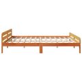 vidaXL Posteľ s matracom voskovo hnedá 180x200 cm masívna borovica