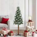 vidaXL Úzky vianočný stromček Zelená 150 cm