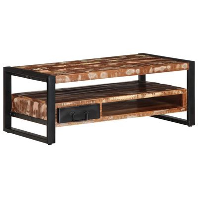 VidaXL Konferenčný stolík Viacfarebný 90x50x36cm Rekultivované masívne