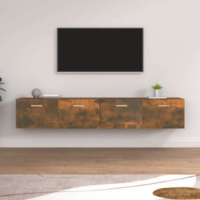 vidaXL Nástenné skrinky 2 ks dymový dub 100x36,5x35 cm sprac. drevo