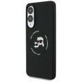 Puzdro Karl Lagerfeld pre Samsung Galaxy S25 Edge MAGNETICKÉ SILIKÓNOVÉ DVOJITÉ HLAVY čierna