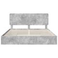 vidaXL Úložná posteľ Betónová šedá 200 x 200 cm Kompozitné drevo