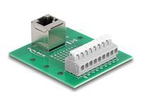 RJ45 zásuvka na Terminal Block s push-in