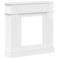 vidaXL Rám krbu Biela s vysokým leskom 102 x 26 x 100 cm