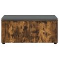 vidaXL Predsieňová lavica s vankúšom Údený Dub 100 x 38 x 46 cm