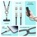 BWOO Lanyard kábel USB-C - USB-C 0,3m 60W s popruhom