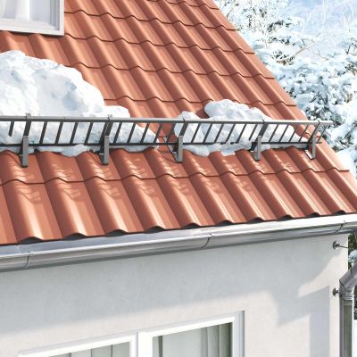 vidaXL Podpora strážcu snehu Antracitová 29,5 x 3 x 34,5 cm Oceľ