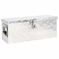 vidaXL Úložný box strieborný 60x23,5x23 cm hliník