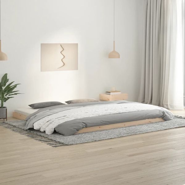vidaXL Posteľný rám 200x200 cm masívna borovica