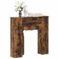 vidaXL Rám krbu Dymový dub 93 x 20 x 89 cm Kompozitné drevo