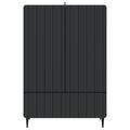 vidaXL Servírovacia skriňa Čierna 66 x 34,5 x 97 cm Kompozitné drevo