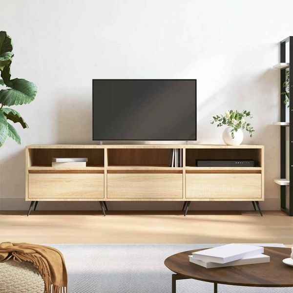 vidaXL TV skrinka dub sonoma 150x30x44,5 cm, kompozitné drevo