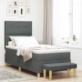 vidaXL Posteľ s pružinovým rámom Tmavo šedá 200 x 80 cm látka