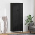 vidaXL Highboard 2 ks Čierny dub 69,5 x 34 x 180 cm Kompozitné drevo