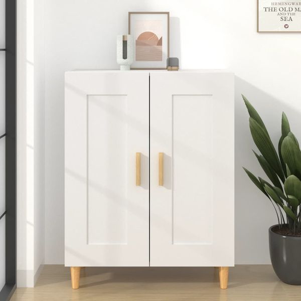 vidaXL Komoda biela 69,5x34x90 cm spracované drevo