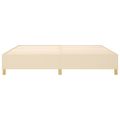vidaXL Posteľný rám s boxspringom krémová 200x200 cm látka