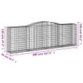 vidaXL Oblúkové gabionové koše 5 ks 400x50x120/140 cm pozink. železo
