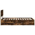 vidaXL Rám postele Údený Dub 75 x 190 cm Konštruované drevo