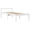 vidaXL Posteľný rám pre seniorov čelo biely 90x200 cm borovicový masív