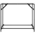 vidaXL Konzolový stolík priehľadná sklenená doska 98x35x81 cm oceľ
